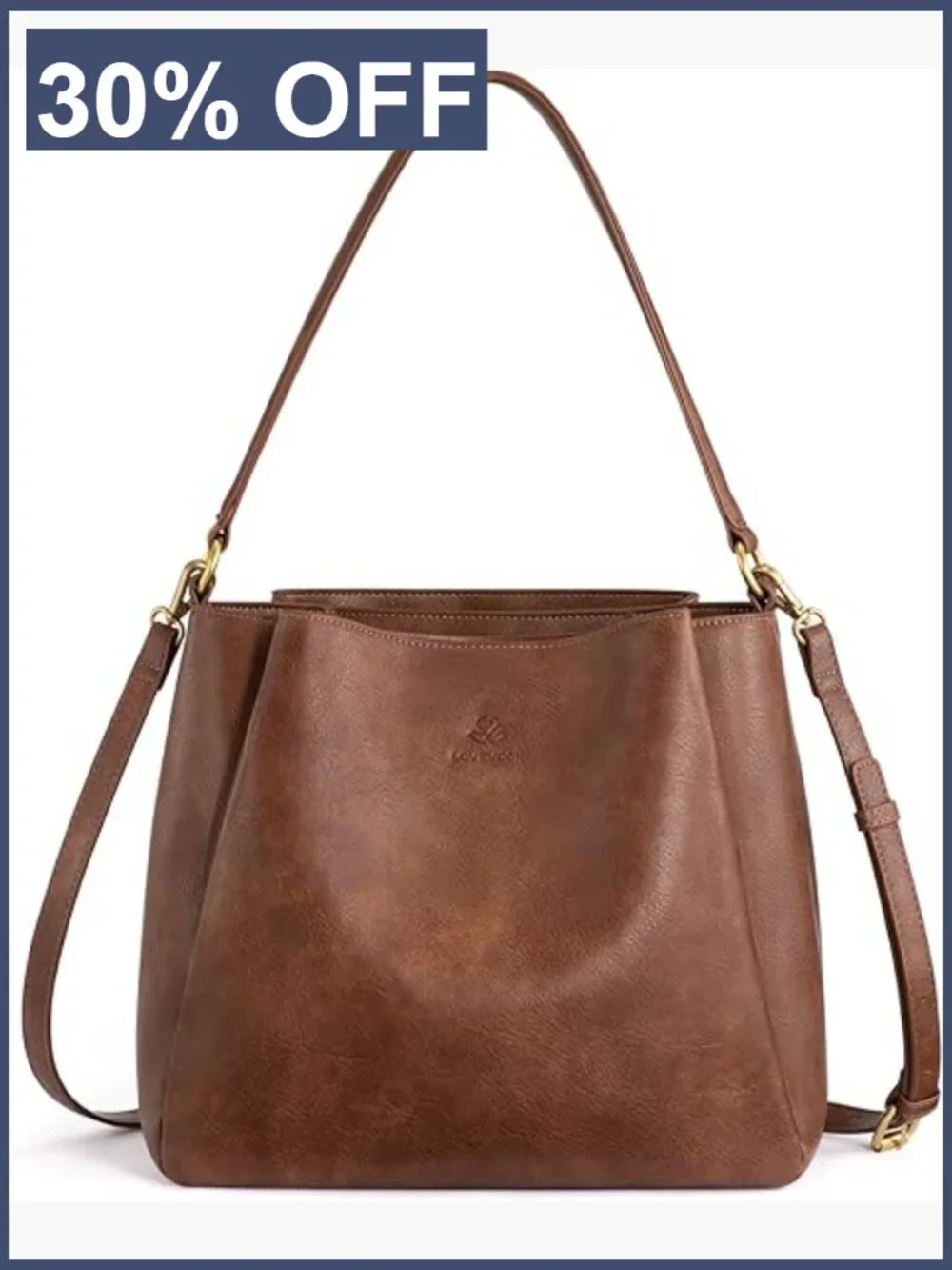 Hobo Bag Women Large 3 Compartments Waterproof Vegan Leather Crossbody Handbag